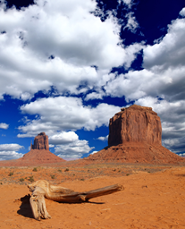 Buttes in desert landsccape (courtesy Fotolia)